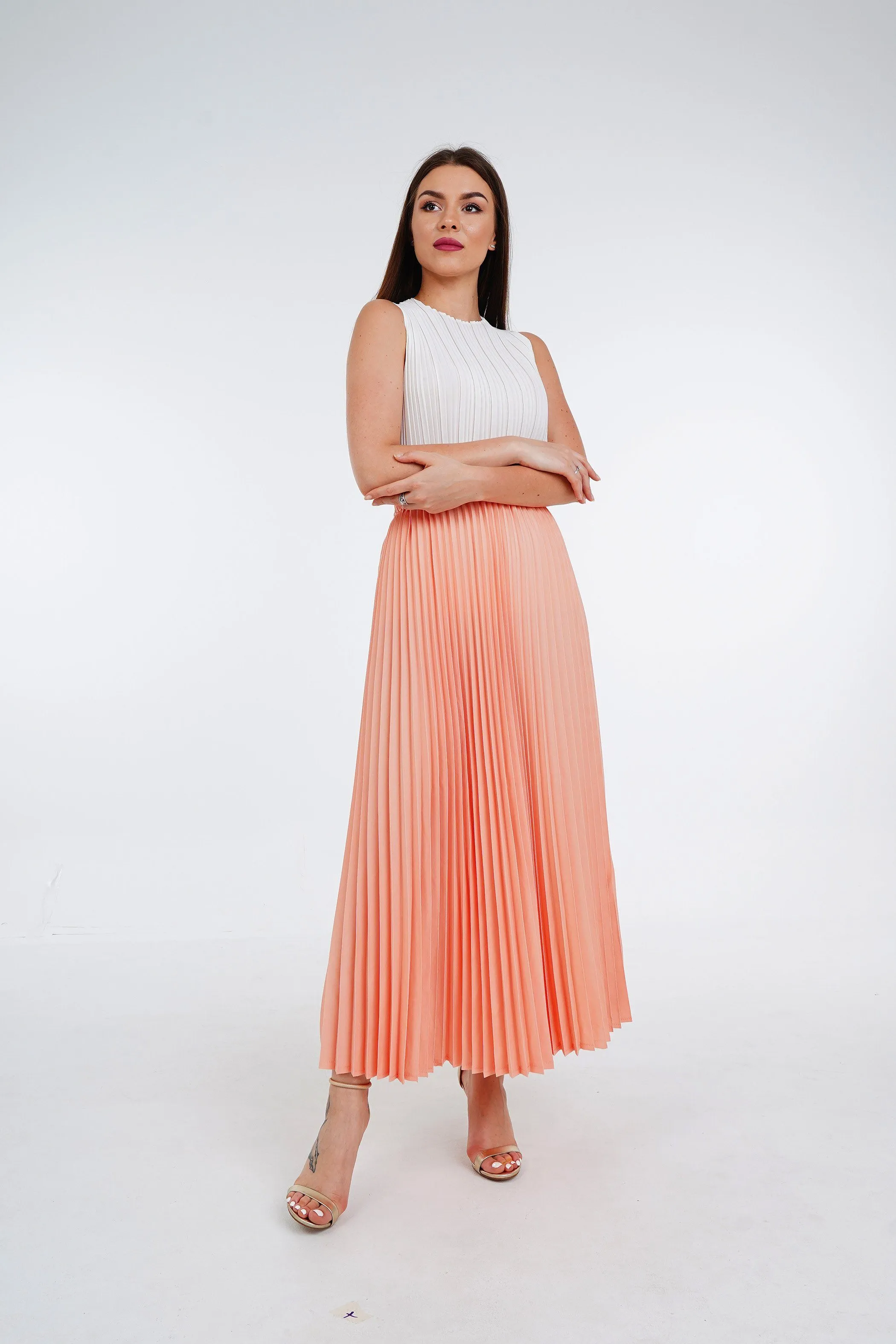 Priya Palazzo Pleated A-line Skirt