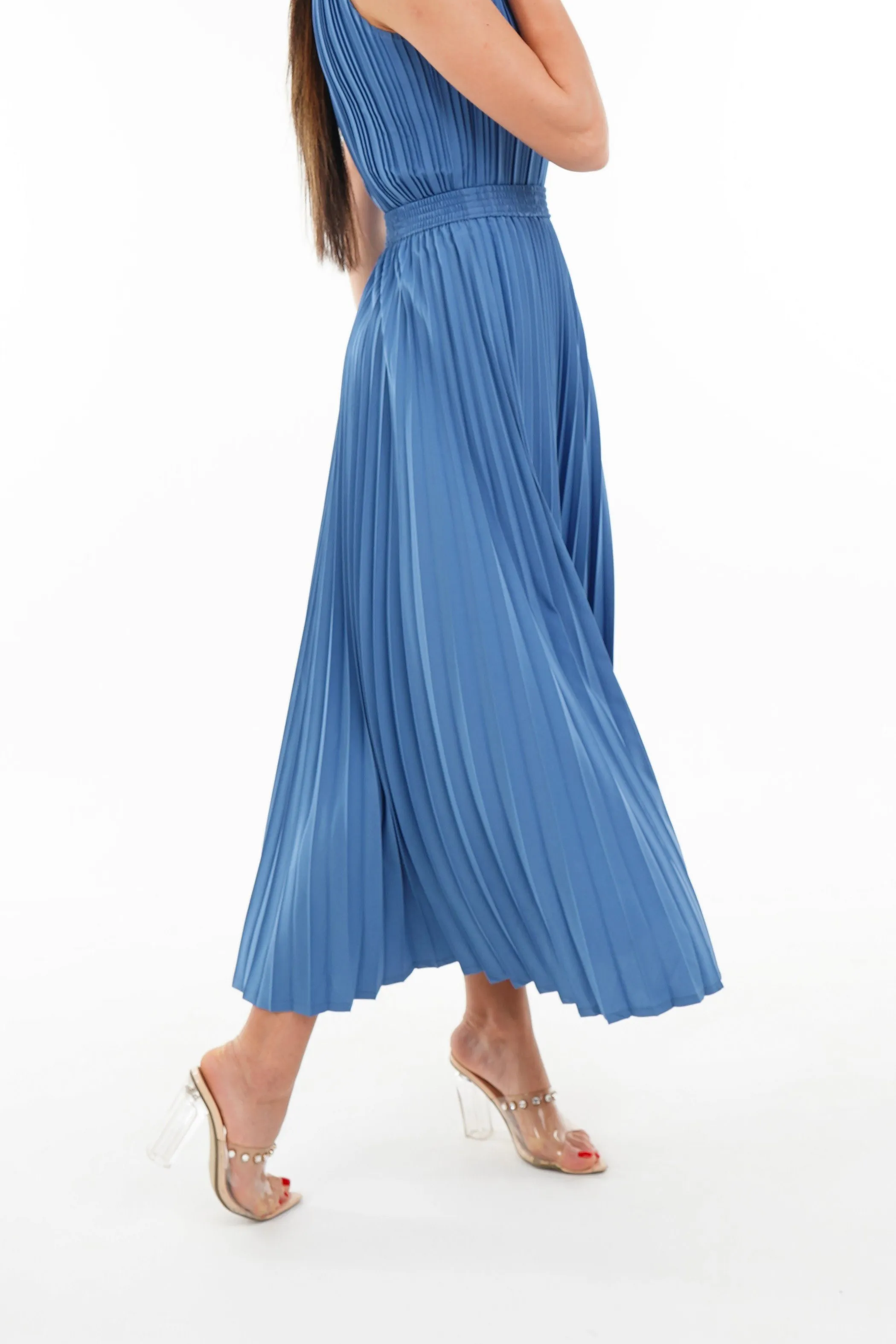 Priya Palazzo Pleated A-line Skirt