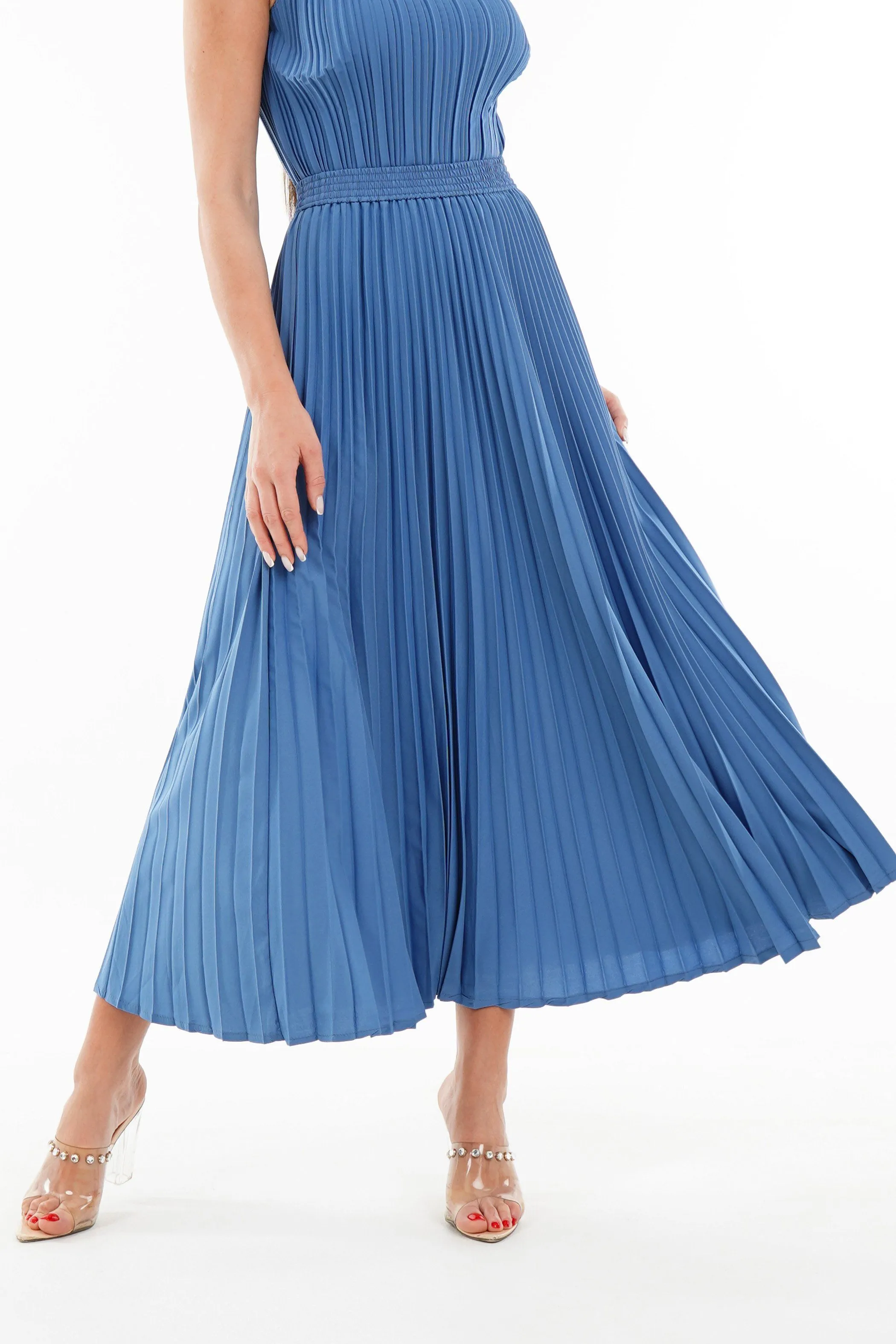 Priya Palazzo Pleated A-line Skirt