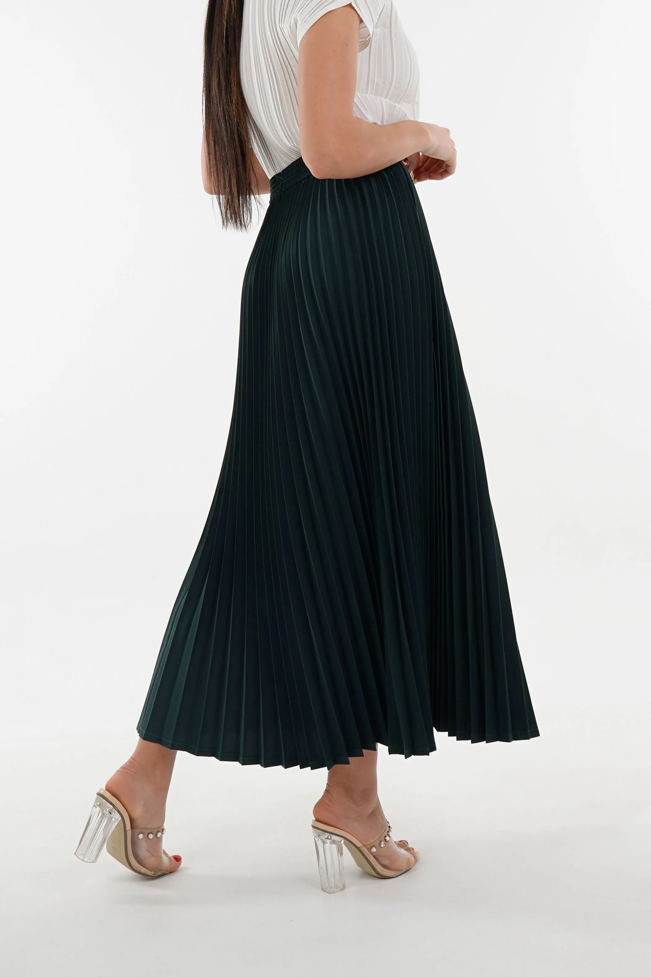 Priya Palazzo Pleated A-line Skirt