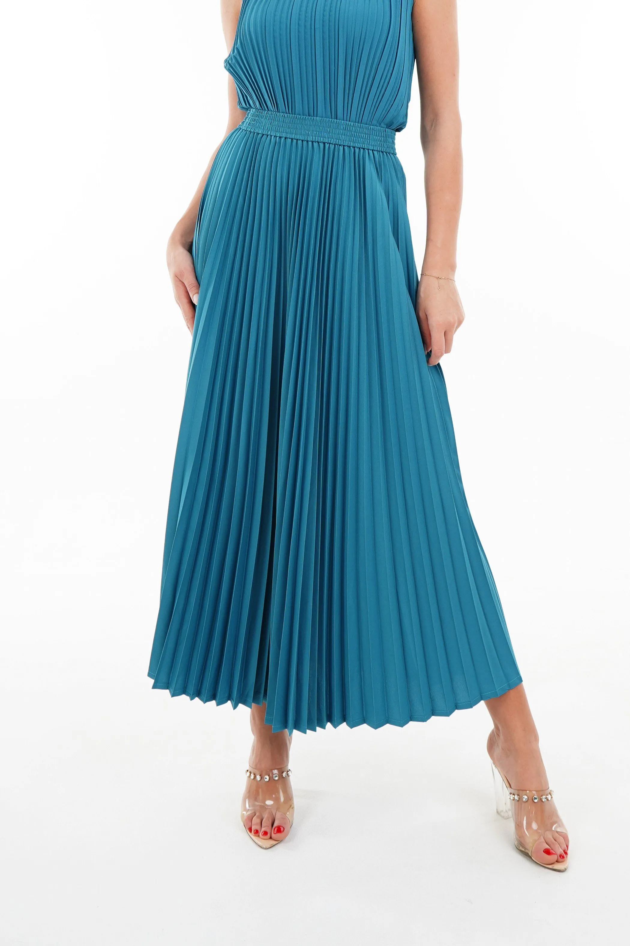 Priya Palazzo Pleated A-line Skirt