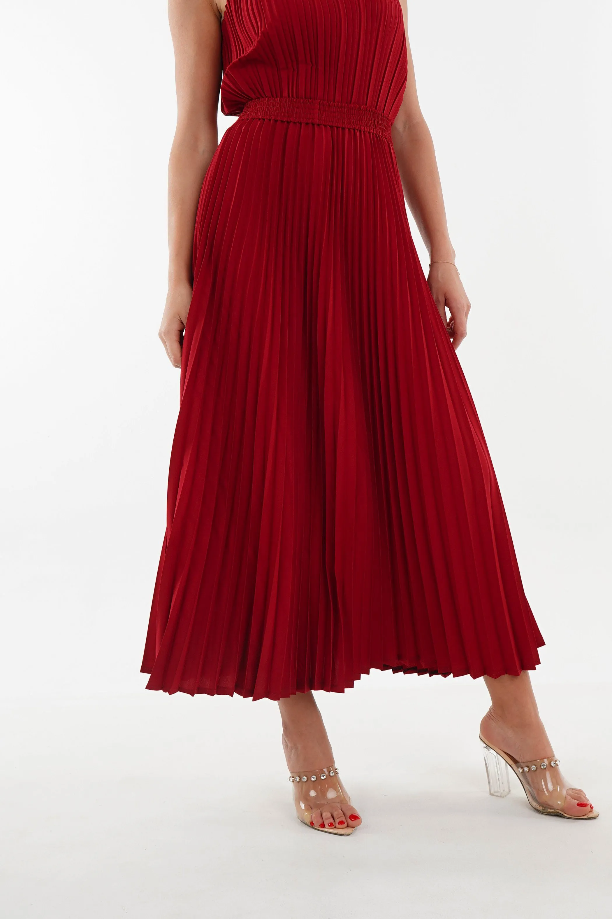 Priya Palazzo Pleated A-line Skirt