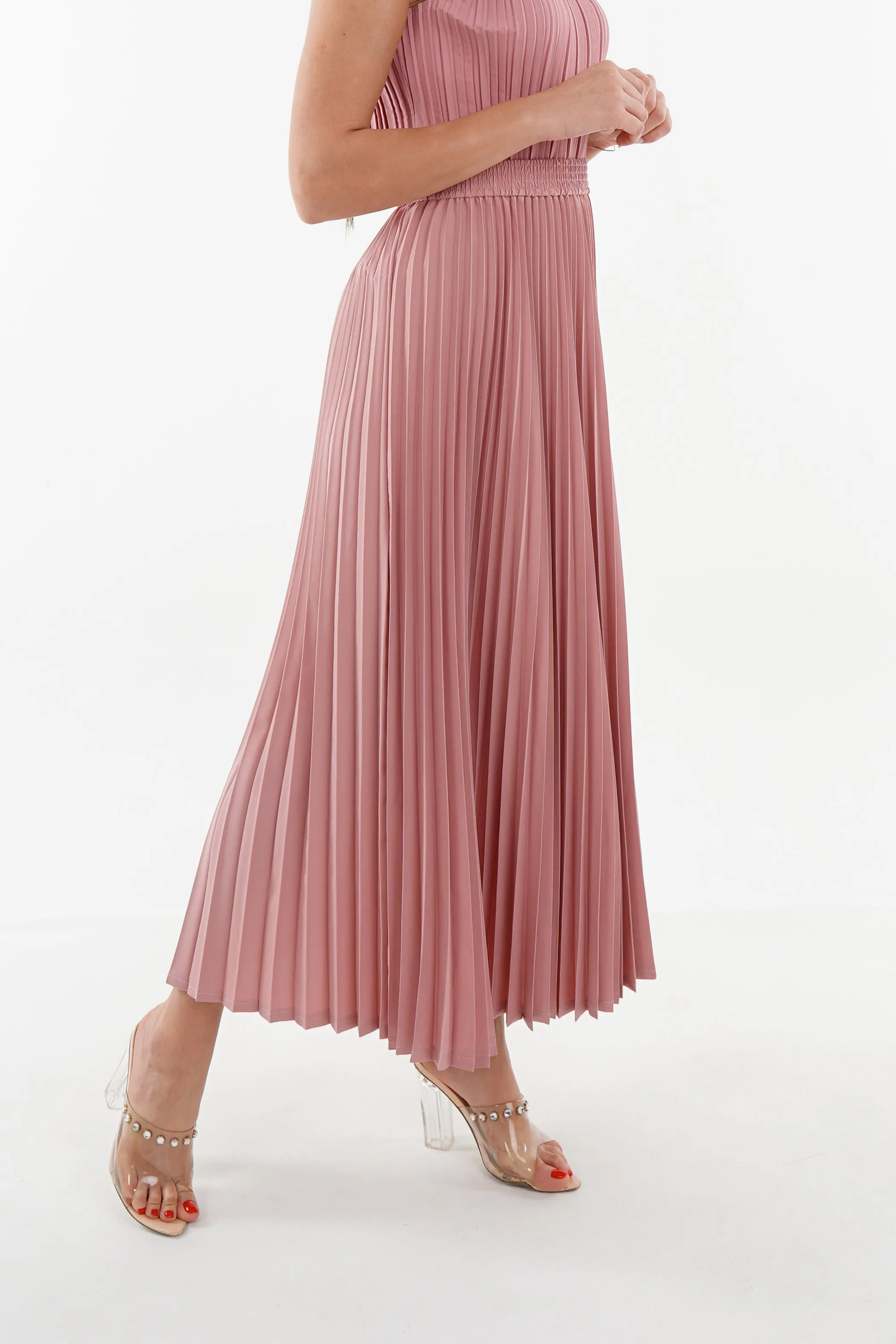 Priya Palazzo Pleated A-line Skirt