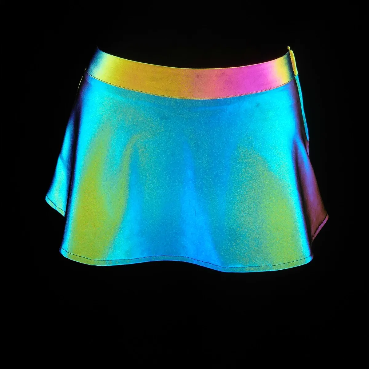 Reflective Skater Mini Skirt