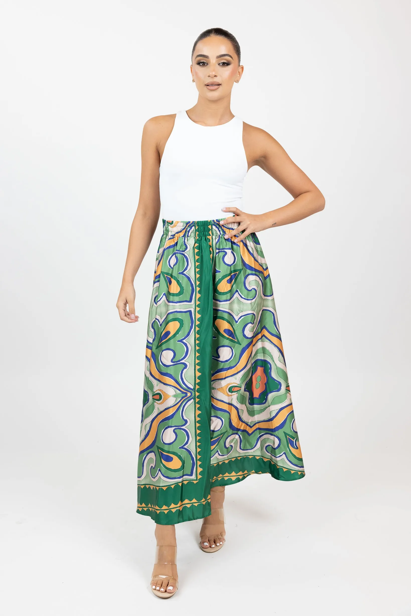 Retro Funk Maxi Skirt