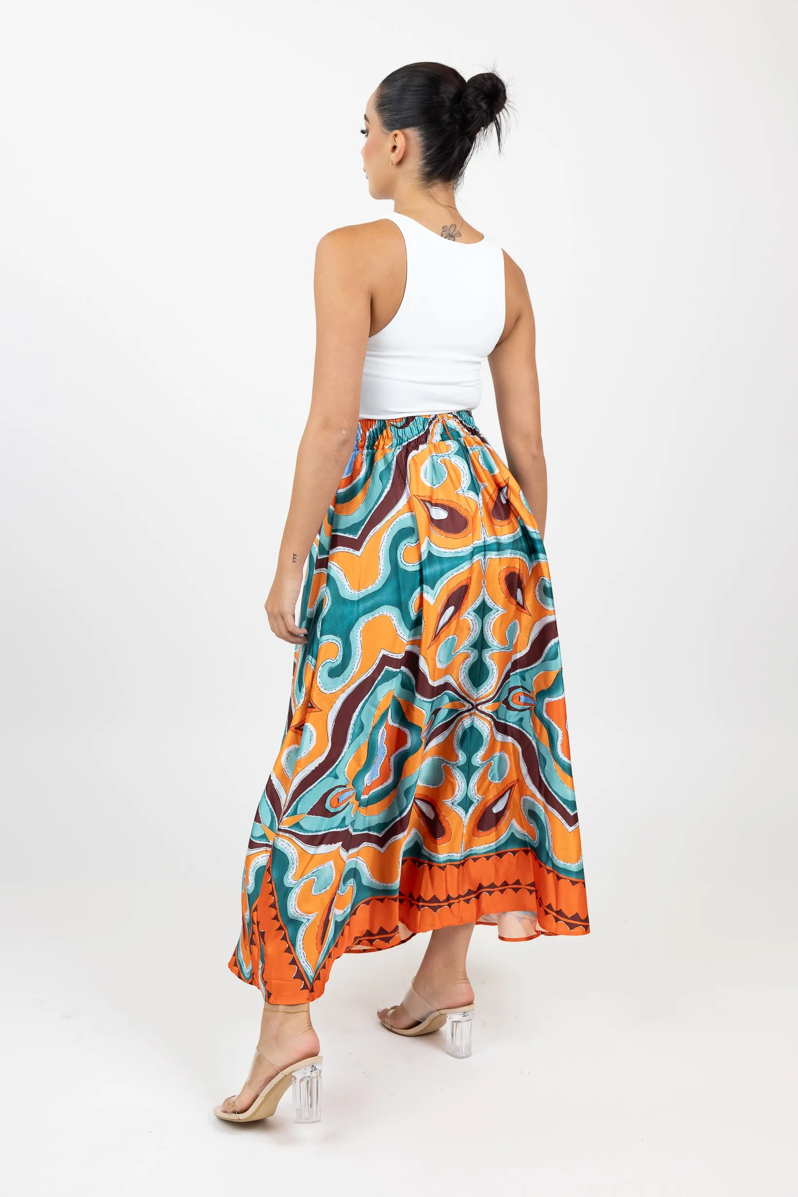 Retro Funk Maxi Skirt