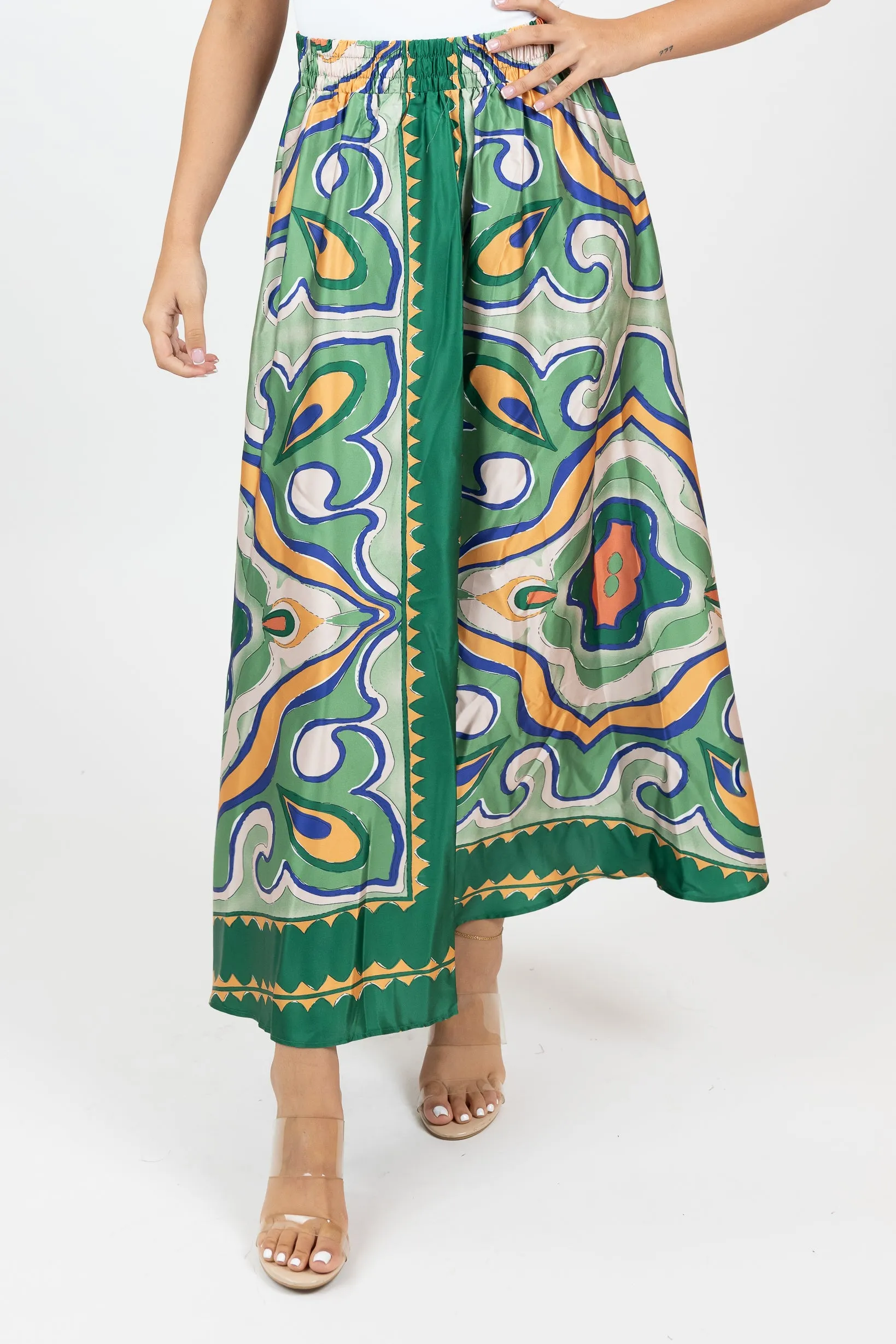 Retro Funk Maxi Skirt