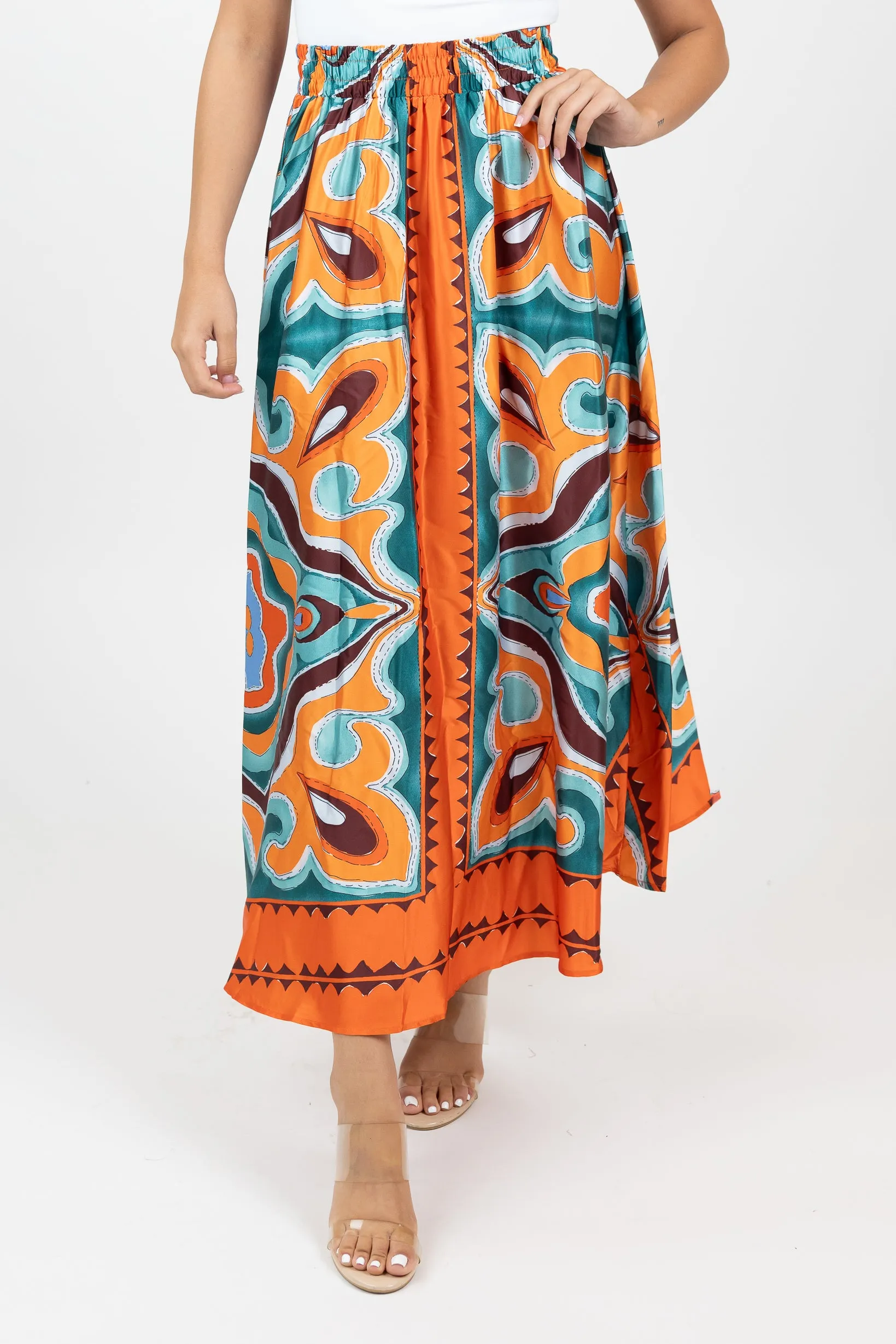 Retro Funk Maxi Skirt