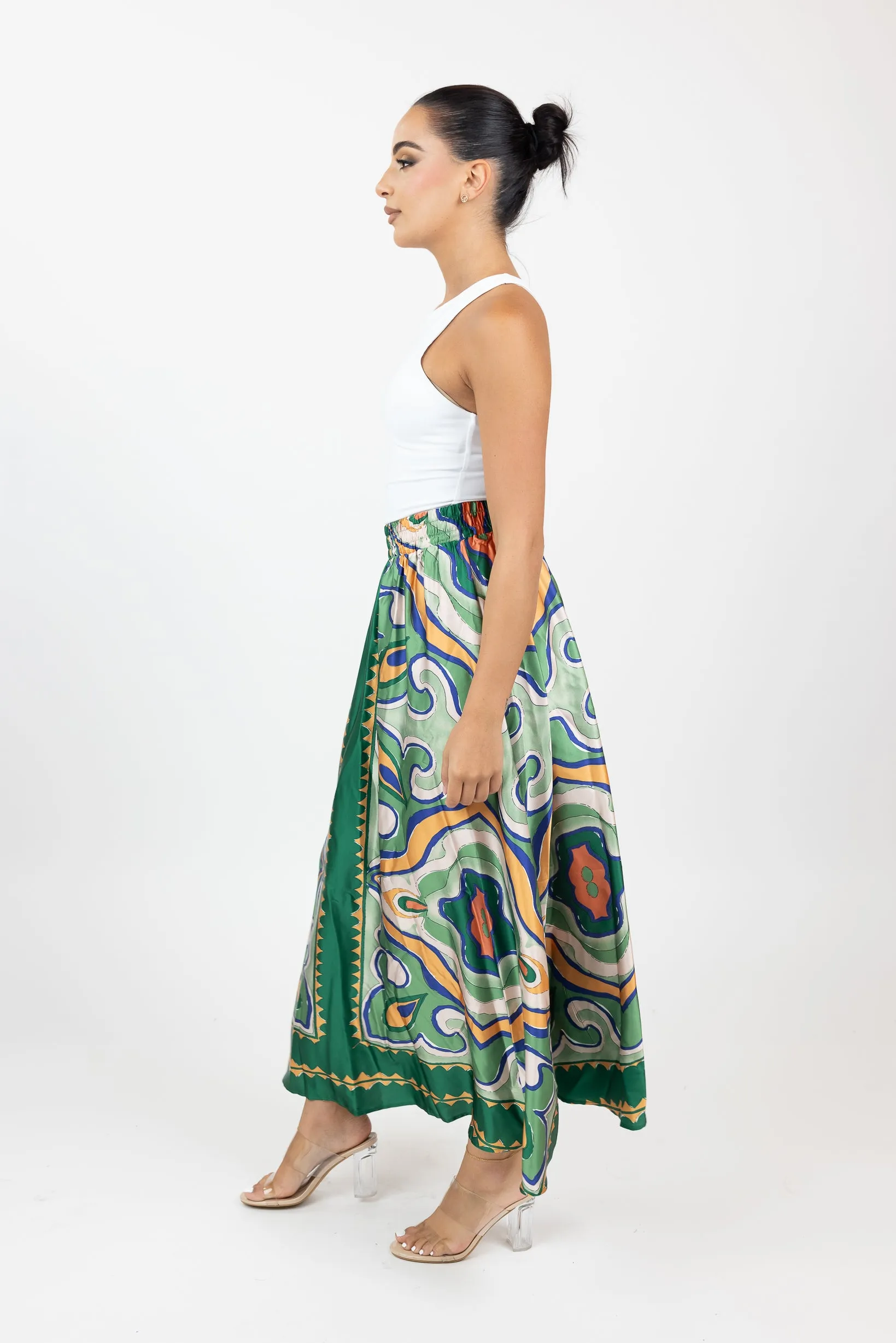 Retro Funk Maxi Skirt