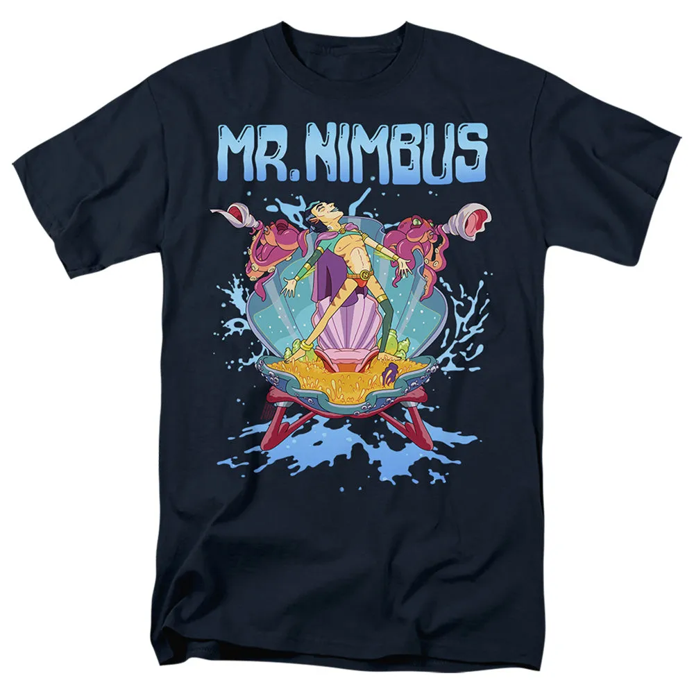 Rick And Morty Mr. Nimbus Design Mens T Shirt Navy