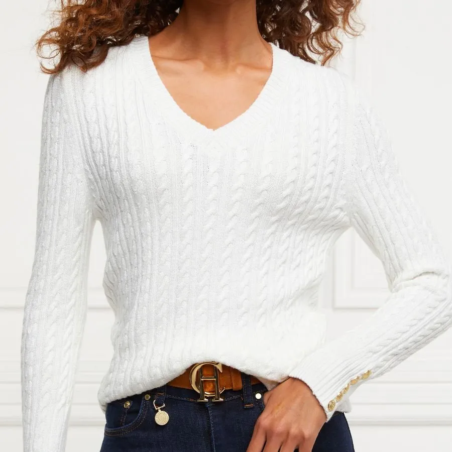 Seattle Cable V-Neck Knit