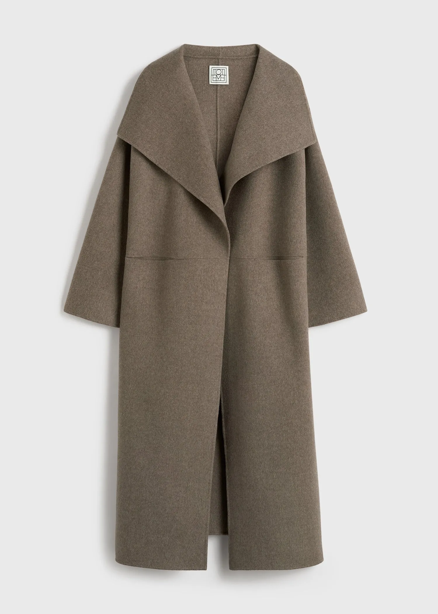 Signature wool cashmere coat oak melange