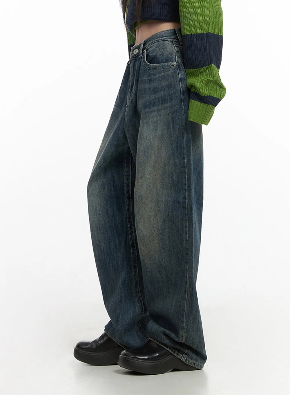 Tatum Washed Wide Jeans CS430