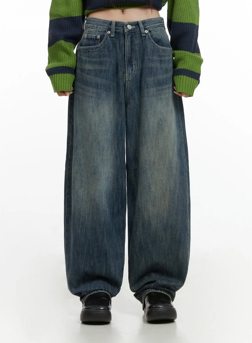 Tatum Washed Wide Jeans CS430