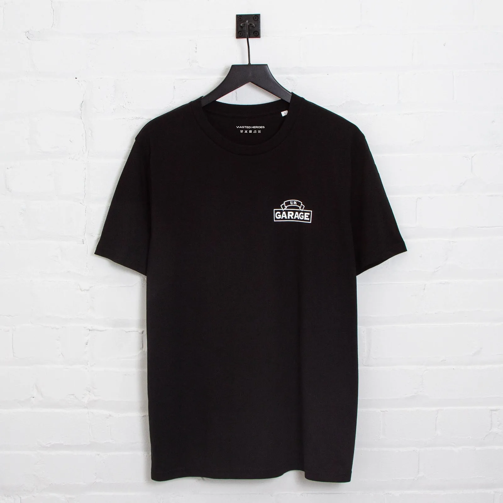 UK Garage Front Print - Tshirt - Black