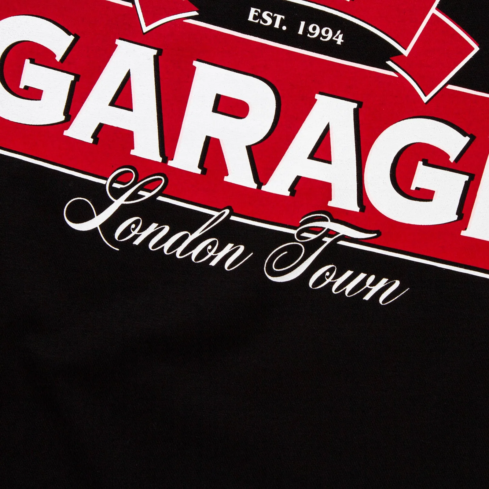 UK Garage Front Print - Tshirt - Black