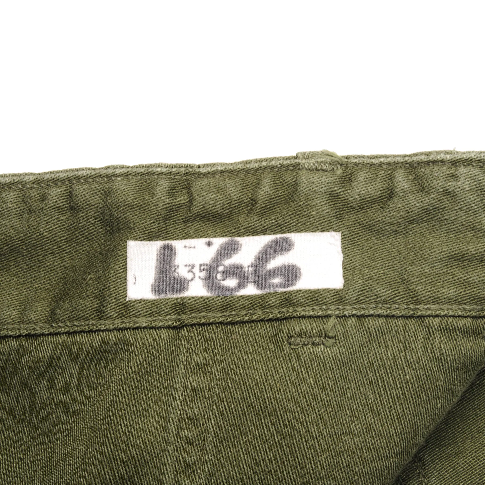 VINTAGE US ARMY UTILITY OG-107 SATEEN TROUSERS PANTS 1960s VIETNAM WAR SIZE W32 L28