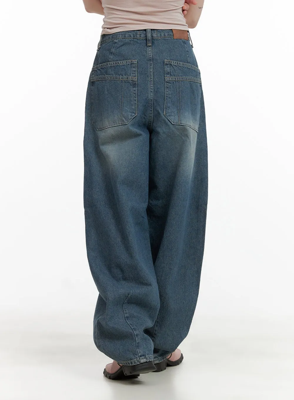 Washed Denim Baggy Jeans CY428