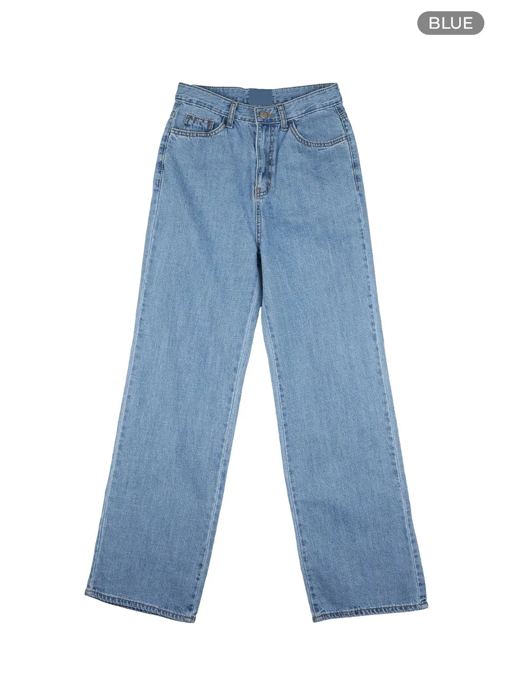 Washed Straight Jeans OU428