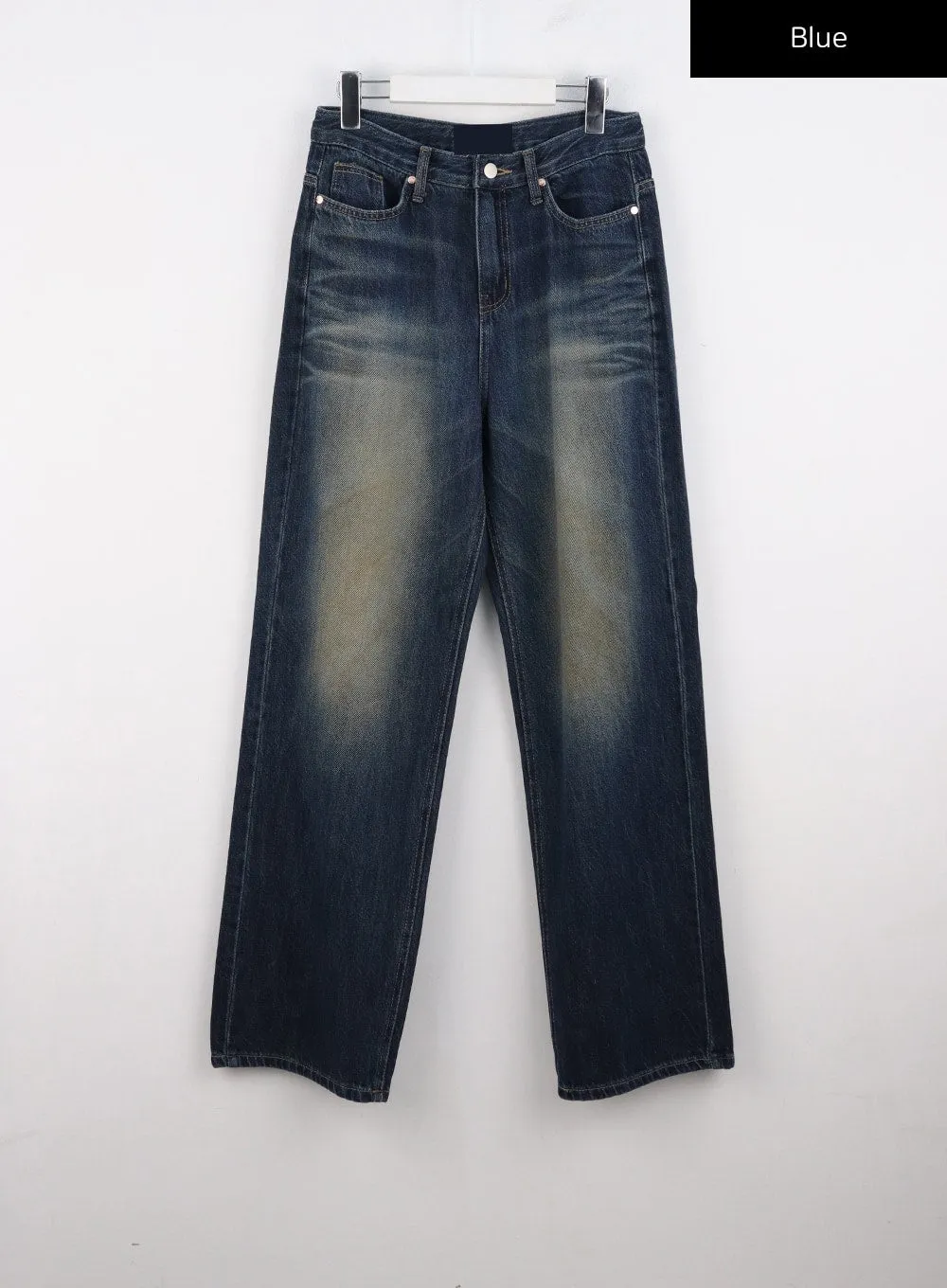 Washed Wide Denim Jeans CO313