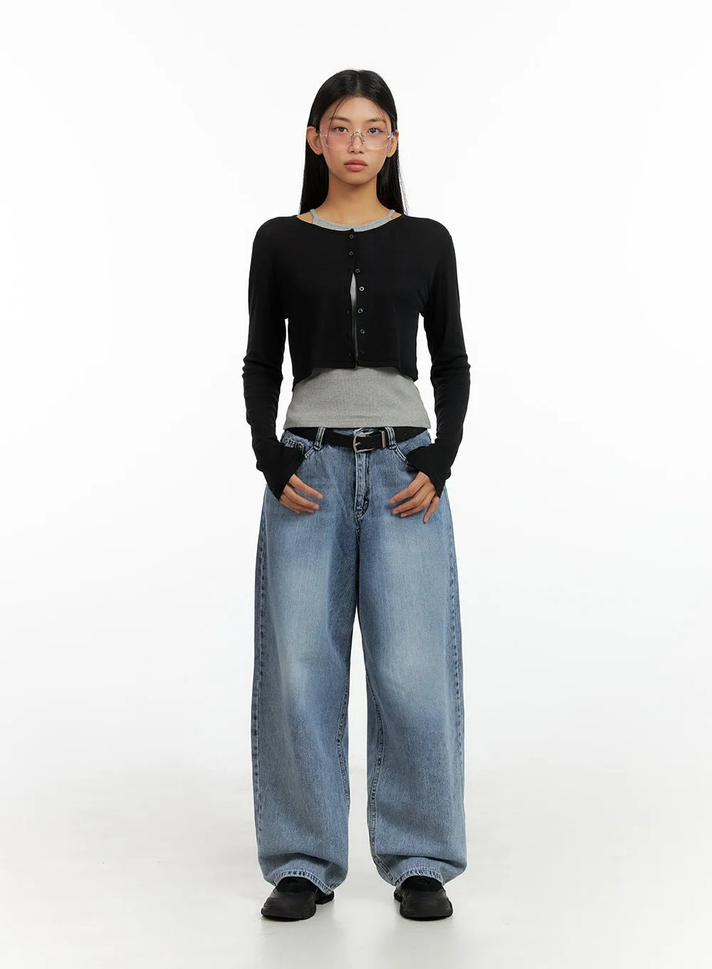 Washed Wide Fit Jeans IL419