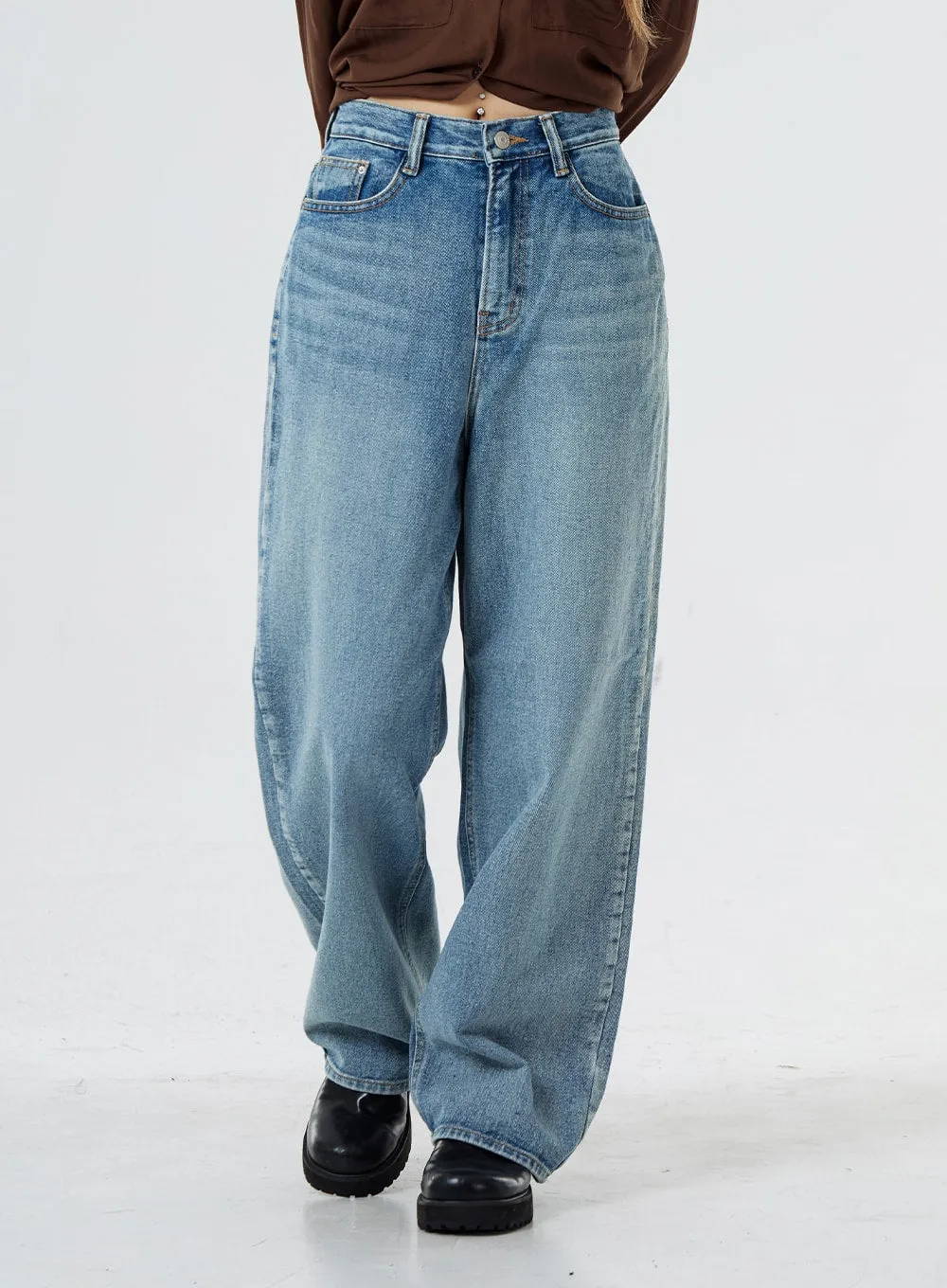 Washed Wide Jeans CS05