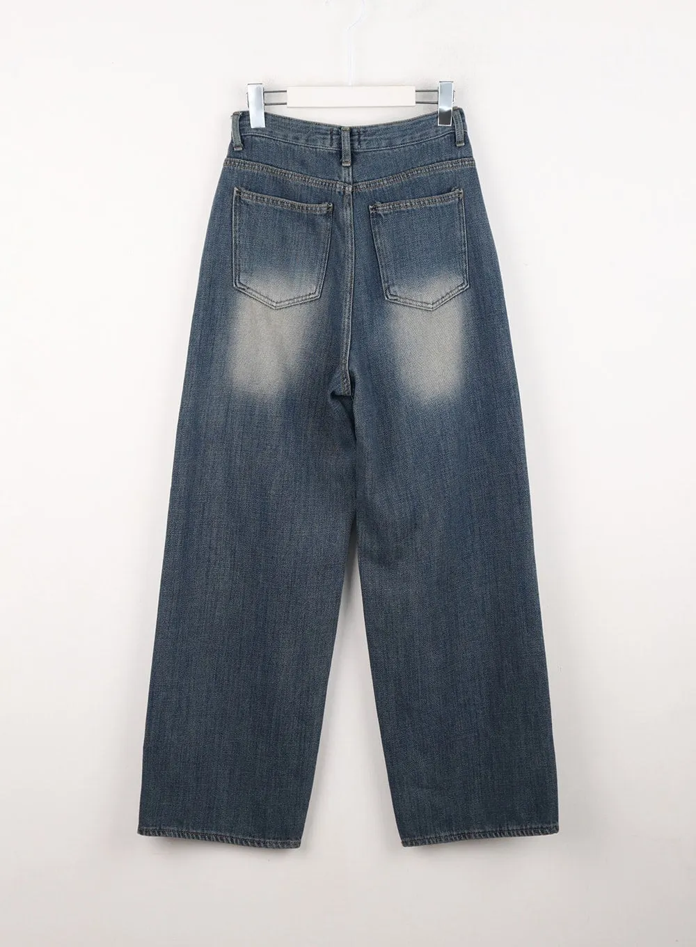 Washed Wide-Leg Jeans IN301