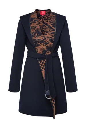 YAYING Silk and Wool Wrap Coat