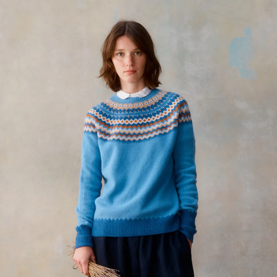 Yoke Sweater - Soft Denim / Studio Blue