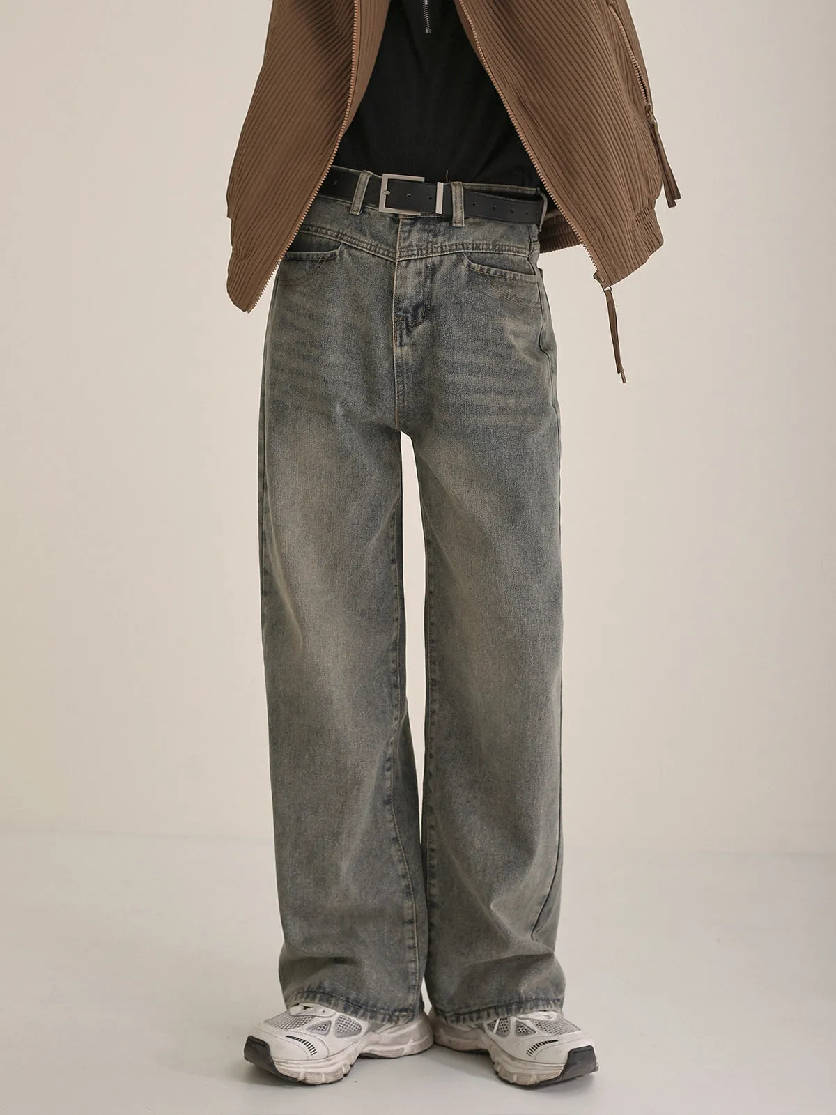 Zhou High Waisted Washed Jeans